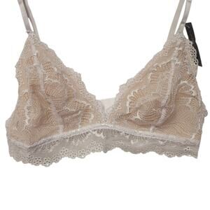 NWT Frederick's of Hollywood Caroline White Bralette Bridal‎ Coquette Women's 2X
